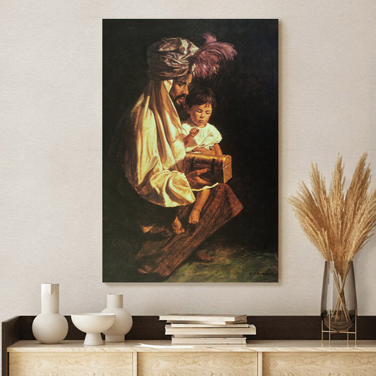 Young Christ With A Wiseman Canvas Picture - Jesus Christ Canvas Art - Christian Wall Canvas