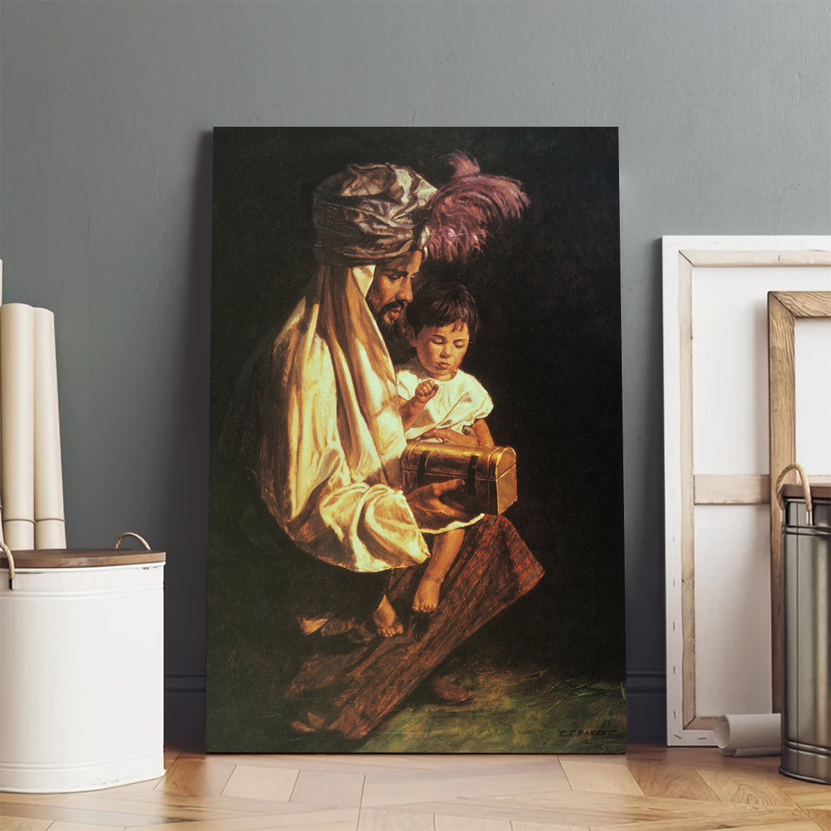 Young Christ With A Wiseman Canvas Picture - Jesus Christ Canvas Art - Christian Wall Canvas