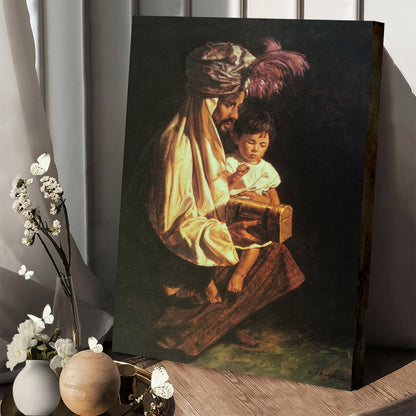 Young Christ With A Wiseman Canvas Wall Art - Jesus Canvas Pictures - Christian Canvas Wall Art