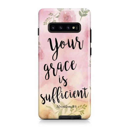 Your Grace Is Sufficient 2 Corinthians 129 Bible Verse Phone Case - Scripture Phone Cases - Iphone Cases Christian