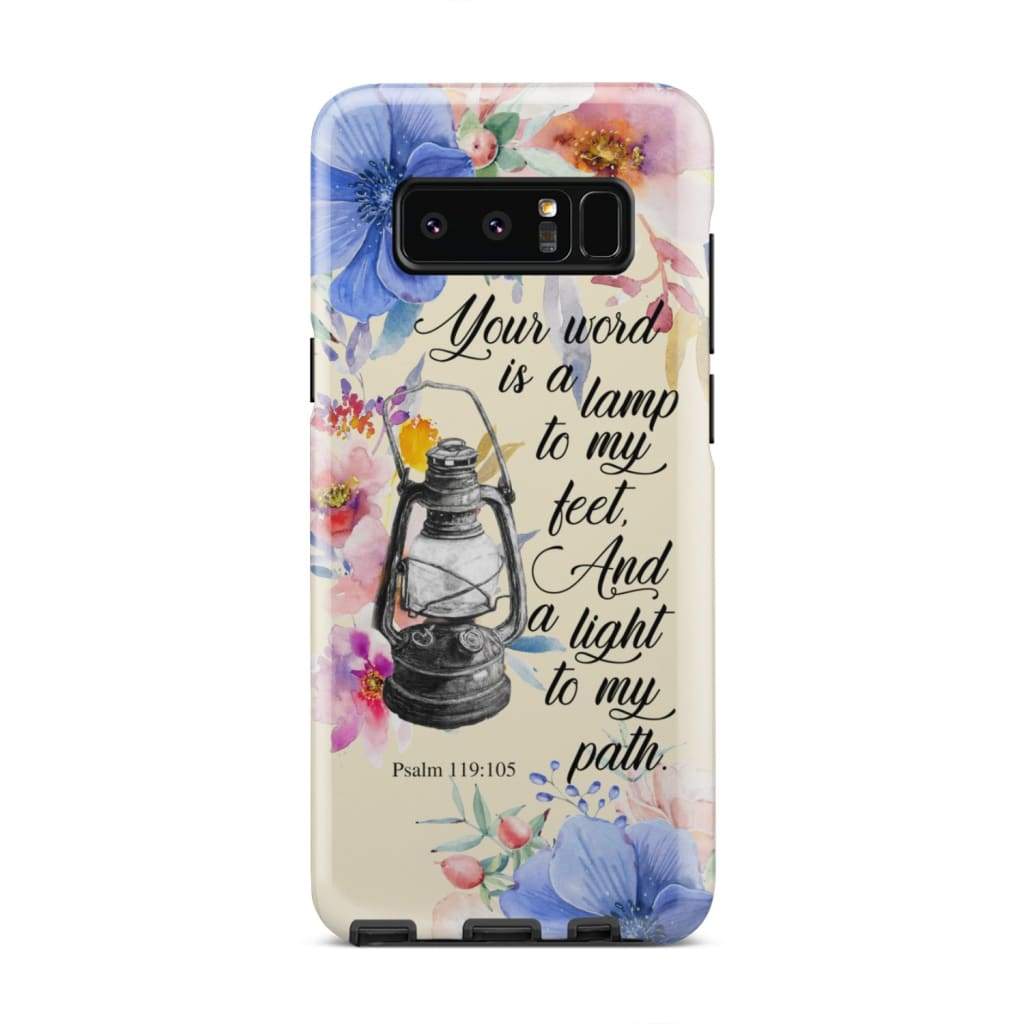 Your Word Is A Lamp To My Feet Psalm 119105 Bible Verse Phone Case - Inspirational Bible Scripture iPhone Cases