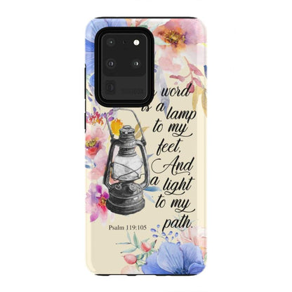 Your Word Is A Lamp To My Feet Psalm 119105 Bible Verse Phone Case - Inspirational Bible Scripture iPhone Cases