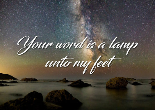 Your Word Is A Lamp Unto My Feet Canvas Wall Art Print - Christian Canvas Wall Art
