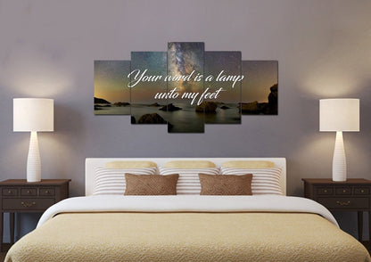Your Word Is A Lamp Unto My Feet Canvas Wall Art Print - Christian Canvas Wall Art