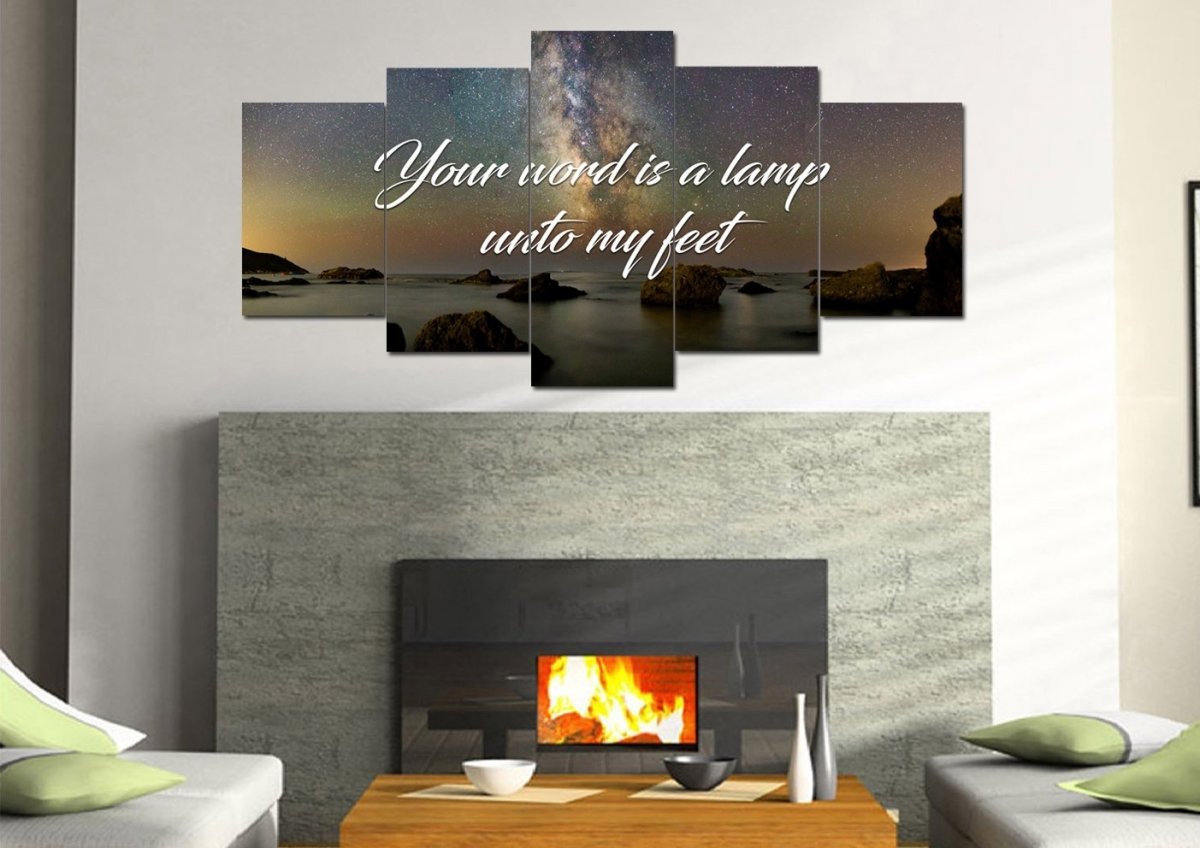 Your Word Is A Lamp Unto My Feet Canvas Wall Art Print - Christian Canvas Wall Art