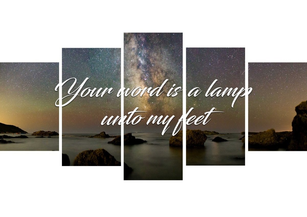 Your Word Is A Lamp Unto My Feet Canvas Wall Art Print - Christian Canvas Wall Art