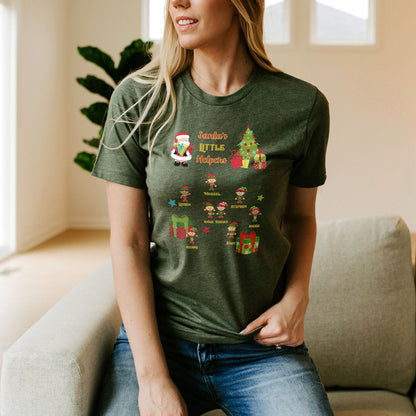 Personalized Santa's Little Helpers Tee Shirts For Women - Christian Shirts for Women - Religious Tee Shirts