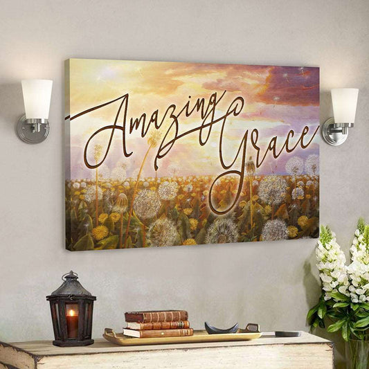 Amazing Grace 9 - Bible Verse Canvas - God Canvas - Scripture Canvas Wall Art - Ciaocustom