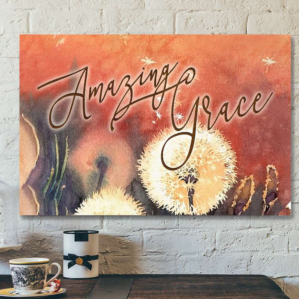 Amazing Grace 1 - Bible Verse Canvas - Scripture Canvas Wall Art - Ciaocustom