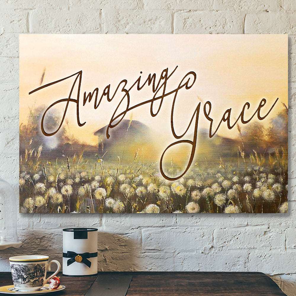 Amazing Grace 4 - Bible Verse Canvas - Scripture Canvas Wall Art - Ciaocustom