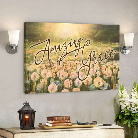 Amazing Grace 5 - Bible Verse Canvas - God Canvas - Scripture Canvas Wall Art - Ciaocustom