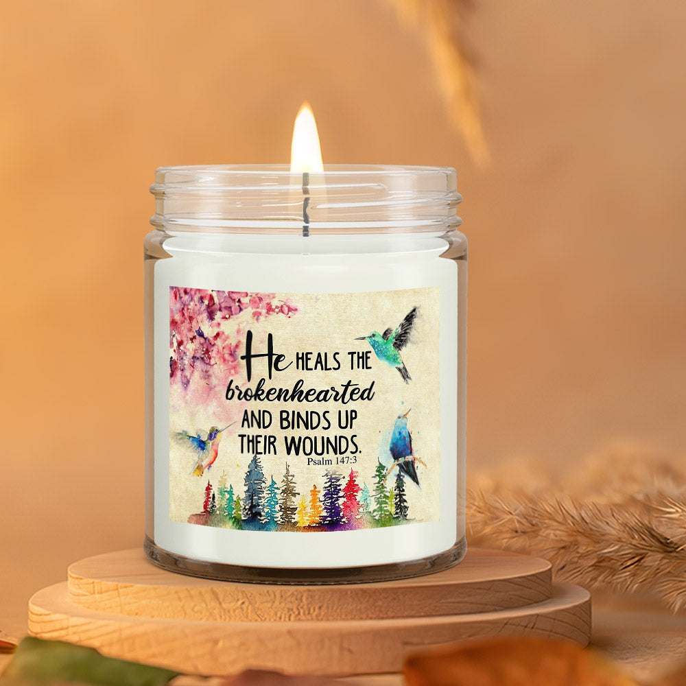 He Heals The Brokenhearted - Scented Candles - Scented Soy Candle - Natural Candle - Soy Wax Candle 9oz - Ciaocustom