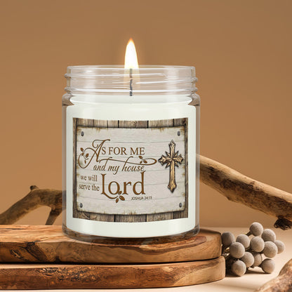 As For Me And My House - Christian Candles - Bible Verse Candles - Natural Candle - Soy Wax Candle 9oz - Ciaocustom