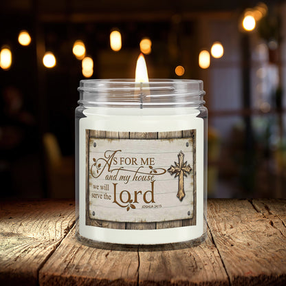 As For Me And My House - Christian Candles - Bible Verse Candles - Natural Candle - Soy Wax Candle 9oz - Ciaocustom