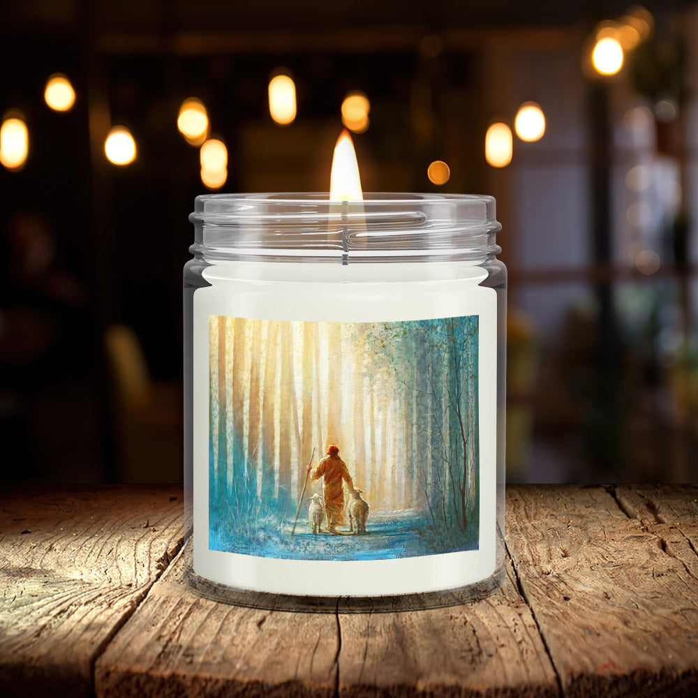 Jesus And Lamb - Christian Candles - Bible Verse Candles - Natural Candle - Soy Wax Candle 9oz - Ciaocustom