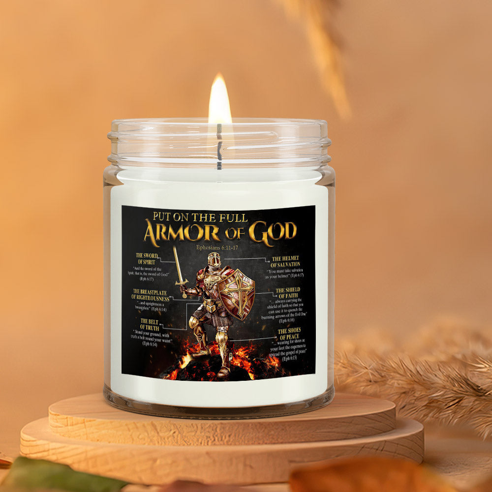 Put On The Full Armor Of God - Scented Candles - Scented Soy Candle - Natural Candle - Soy Wax Candle 9oz - Ciaocustom