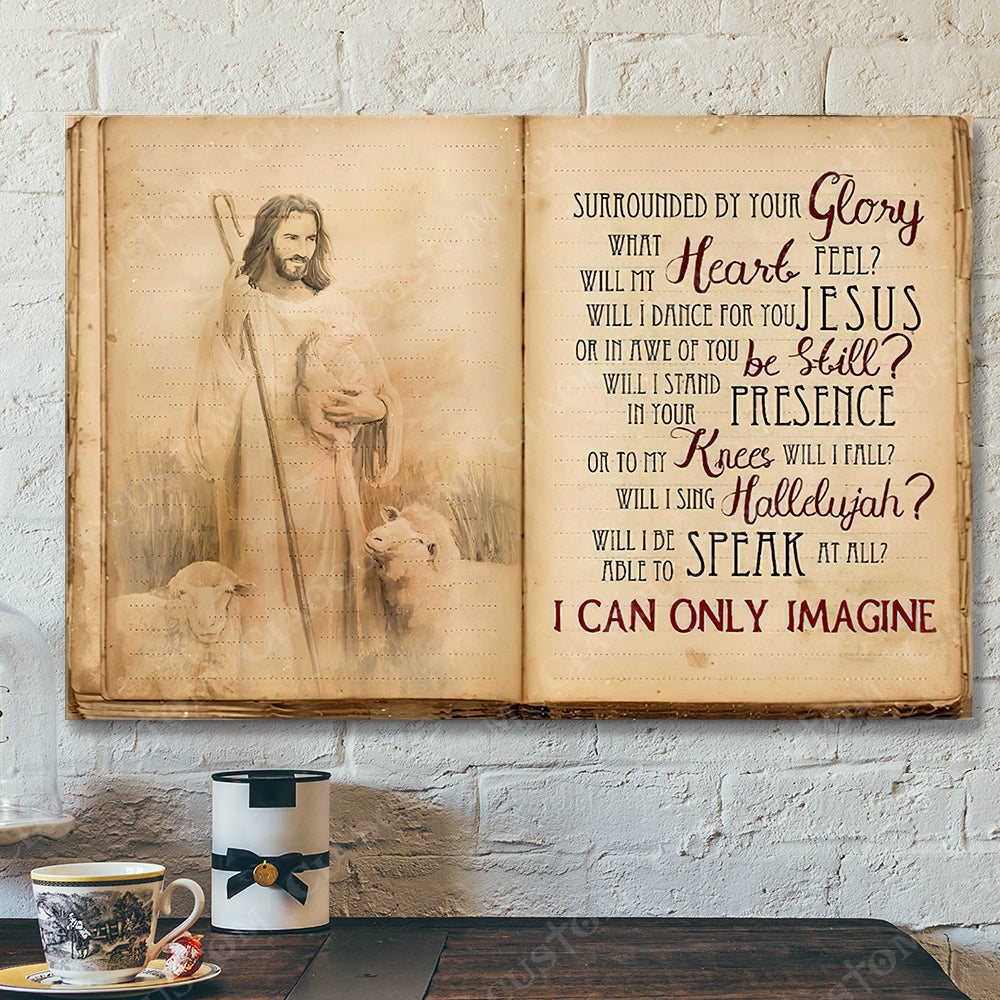 I Can Only Imagine 12 - Jesus Christ Poster - Jesus Poster - Jesus Canvas Wall Art - Bible Verse Canvas Wall Art - Scripture Canvas - Ciaocustom