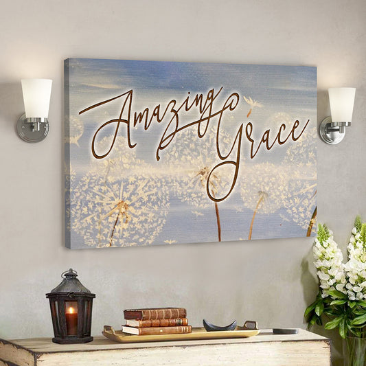 Amazing Grace 2 - Bible Verse Canvas - God Canvas - Scripture Canvas Wall Art - Ciaocustom