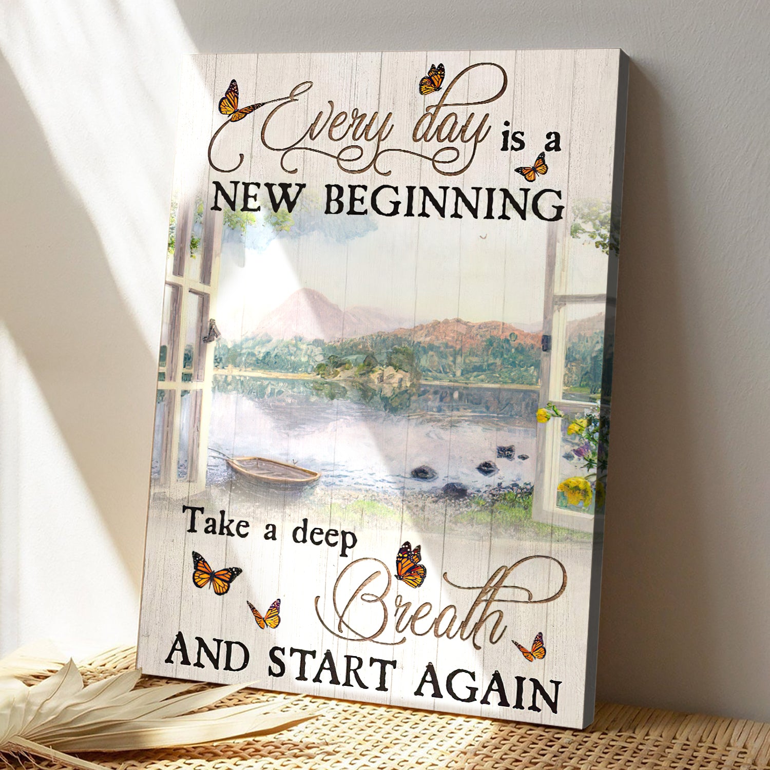 Every Day Is A New Beginning Take A Deep Breath And Start And Again 6 - Bible Verse Canvas - God Canvas - Scripture Canvas Wall Art - Ciaocustom