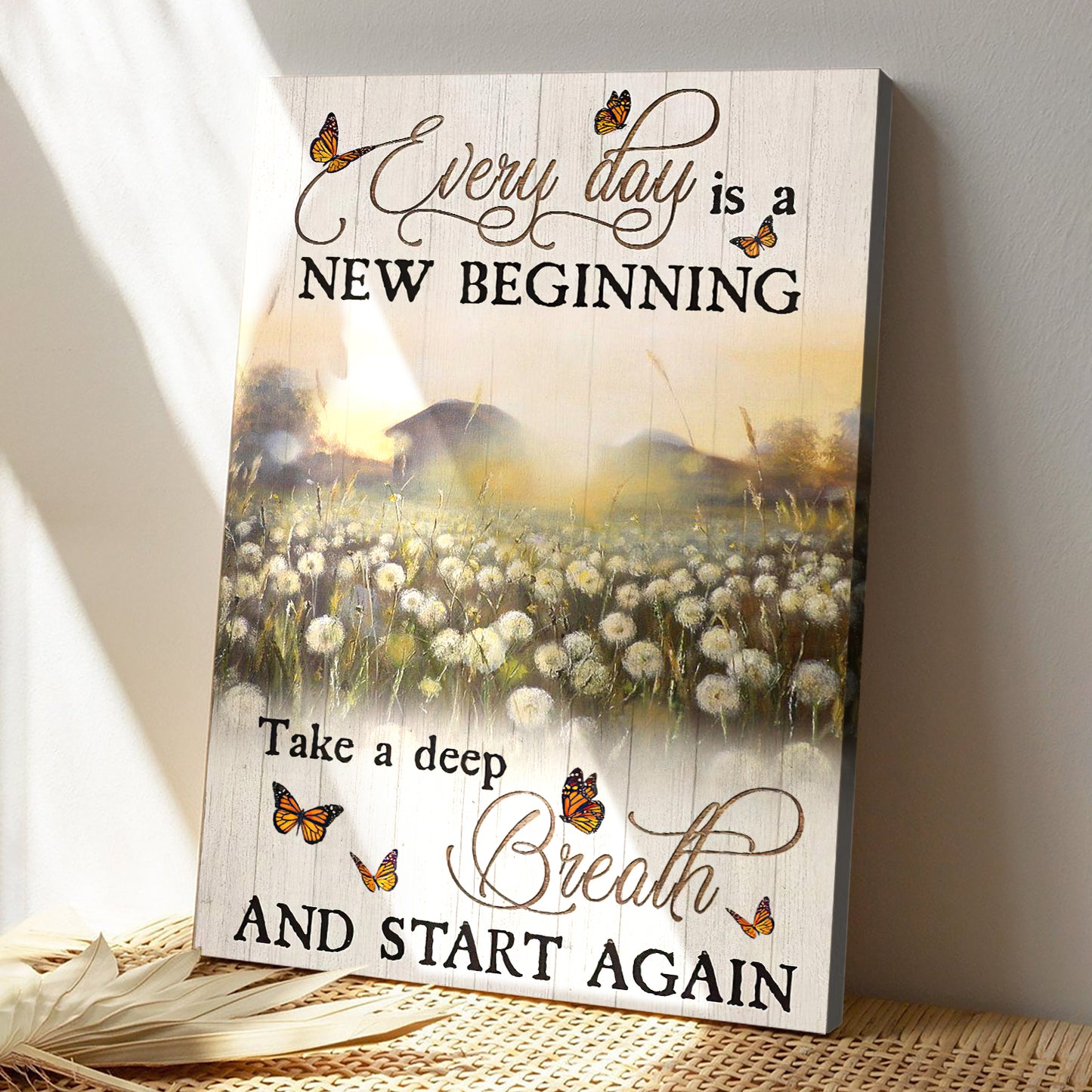 Every Day Is A New Beginning Take A Deep Breath And Start And Again 7 - Bible Verse Canvas - God Canvas - Scripture Canvas Wall Art - Ciaocustom