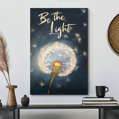 Dandelion Shinning In The Dark - Be The Light - Bible Verse Canvas - Scripture Canvas Wall Art - Ciaocustom