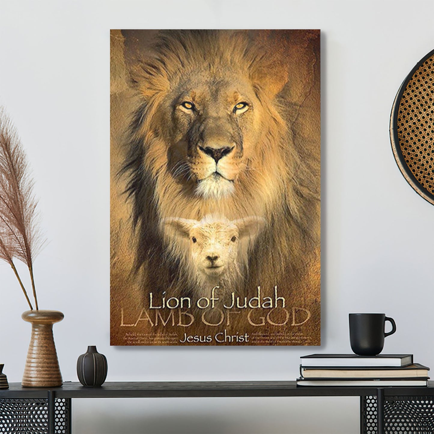 Lion Of Judah Christian - Bible Verse Canvas Wall Art - Scripture Canvas - Ciaocustom