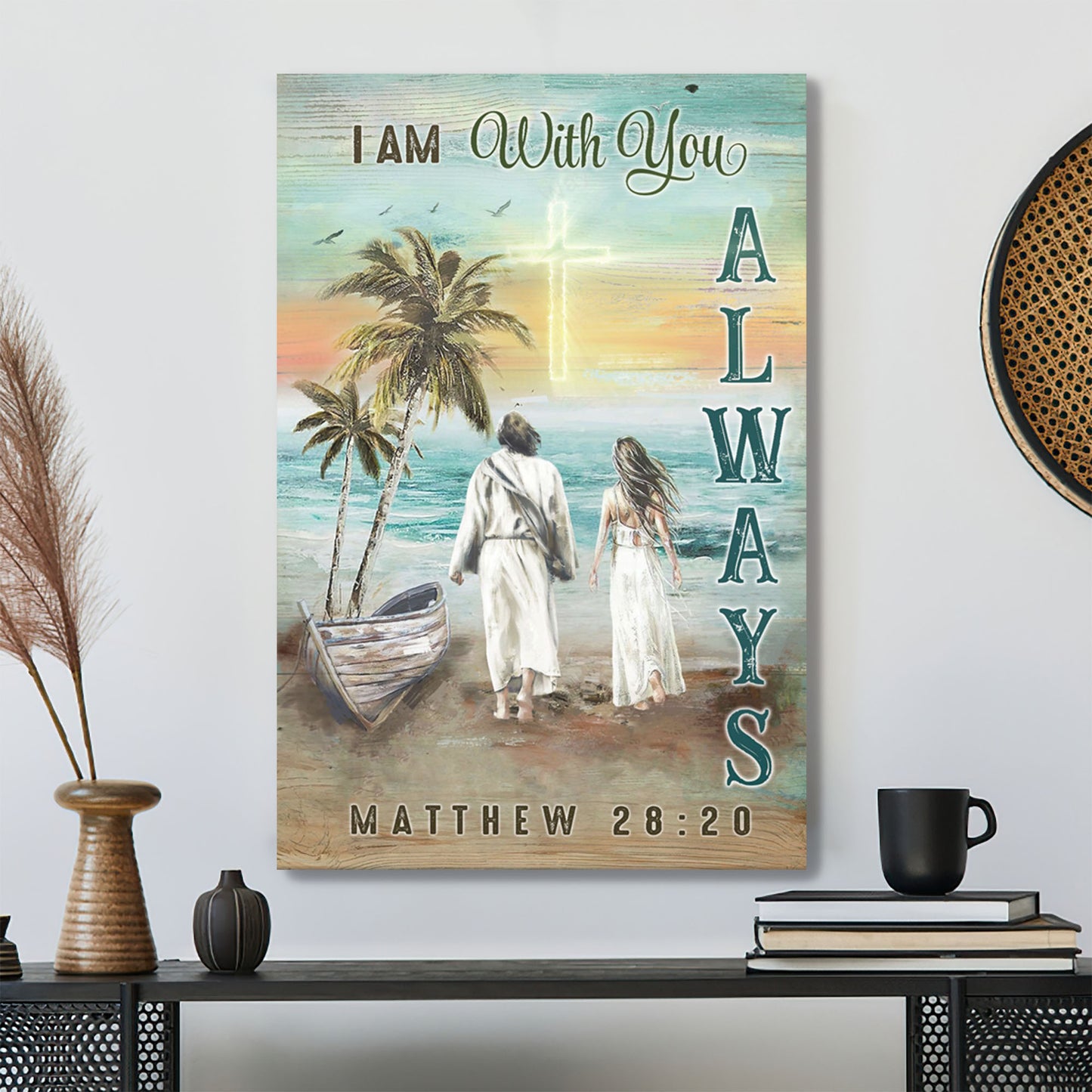 I Am With You Always - Bible Verse Canvas - Scripture Canvas Wall Art - Ciaocustom