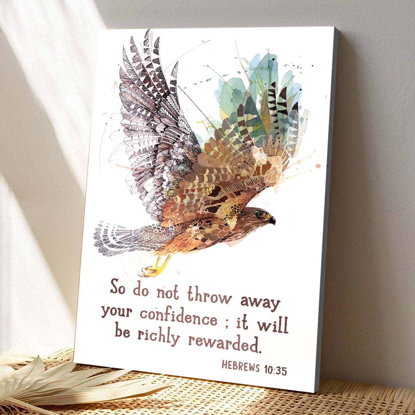 Eagle - So Do Not Throw Away Your Confidence - Hebrews 10:35 - Bible Verse Canvas - Christian Canvas Prints - Faith Canvas - Ciaocustom