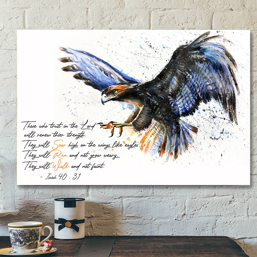 Eagle - But Those Who HopeIn The Lord - Bible Verse Canvas - Christian Canvas Prints - Faith Canvas - Ciaocustom