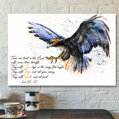 Eagle - But Those Who HopeIn The Lord - Bible Verse Canvas - Christian Canvas Prints - Faith Canvas - Ciaocustom