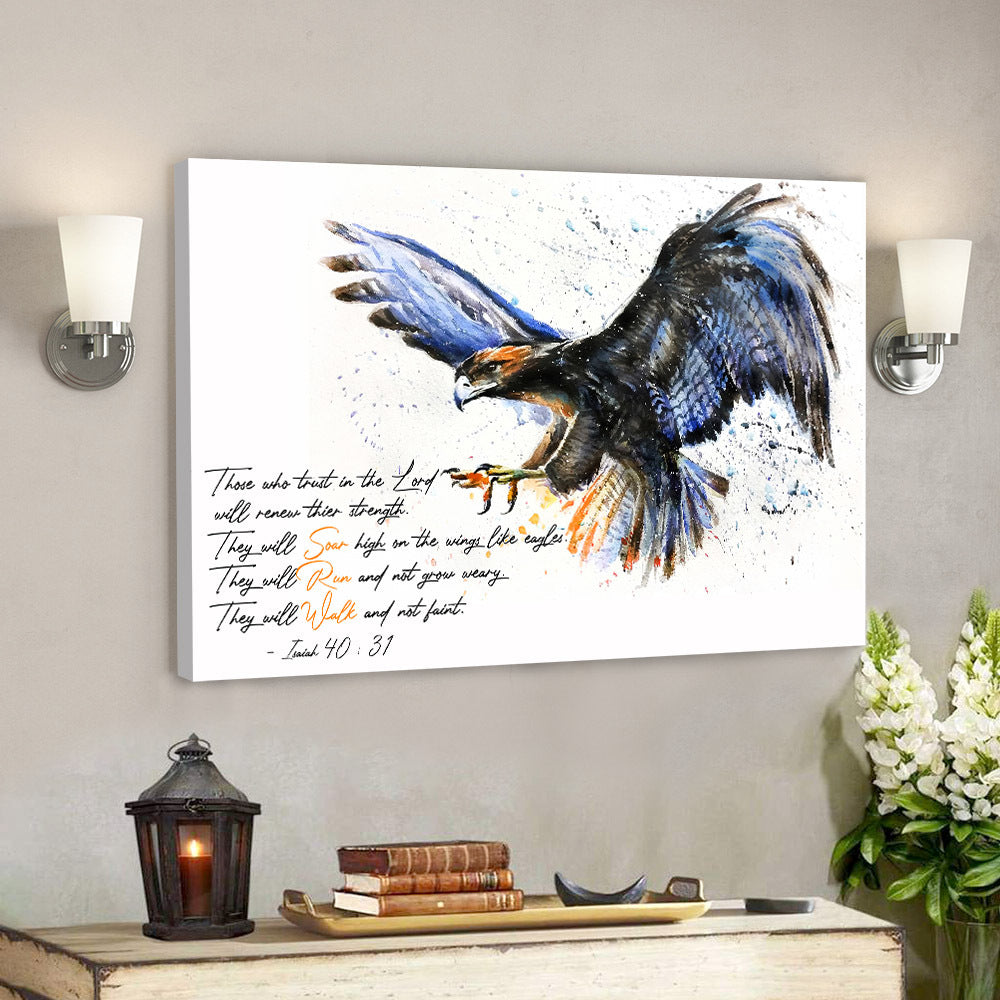 Eagle - But Those Who HopeIn The Lord - Bible Verse Canvas - Christian Canvas Prints - Faith Canvas - Ciaocustom