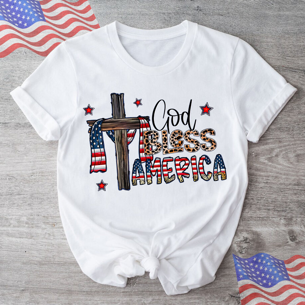 God Bless America Shirt - 4th Of July Shirt - USA American Flag Shirt - Religious Shirt For Women - Ciaocustom