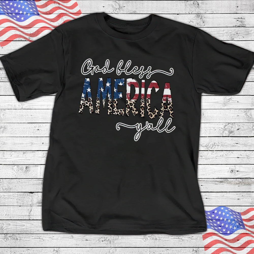 God Bless America Y All Shirt - 4th Of July Shirt - USA Shirt - American Flag - Shirt For Women - Ciaocustom