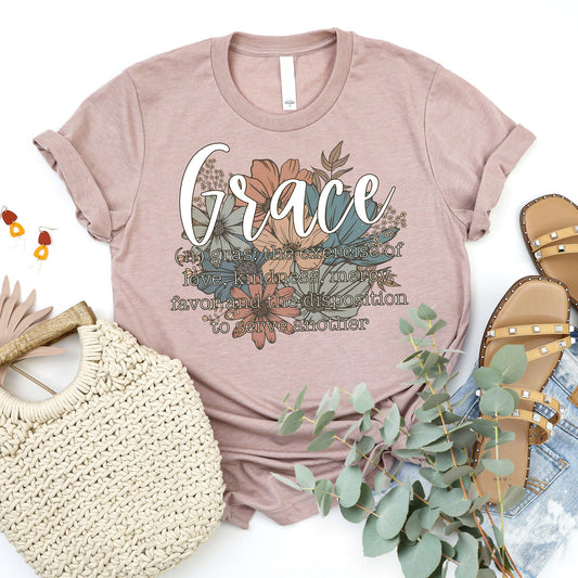 Grace T Shirts For Women - Women's Christian T Shirts - Women's Religious Shirts