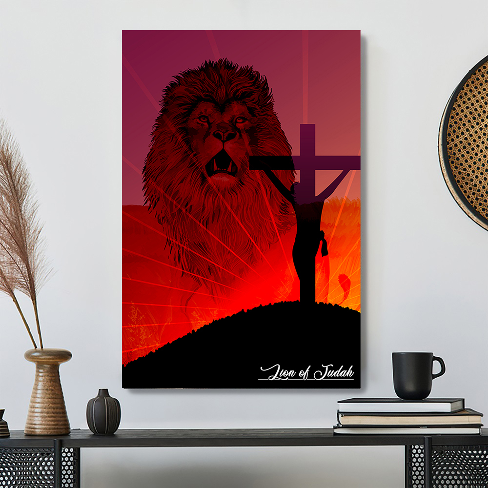 Lion Of Judad - Christian Gift - Jesus Canvas Painting - Jesus Poster - Jesus Canvas Art - Jesus Canvas - Bible Verse Canvas Wall Art - God Canvas - Scripture Canvas - Ciaocustom