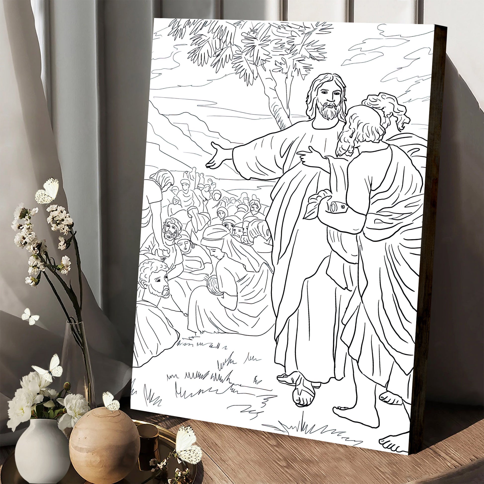 Jesus Feeds 4000 People Canvas Poster - Bible Verse Wall Art - Ciaocustom