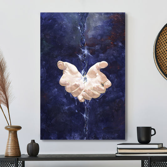 Living Water - Girl Praying To Jesus - Jesus Canvas Poster - Christian Wall Art - Christ Pictures - Christian Canvas Prints - Religious Wall Art Canvas - Ciaocustom