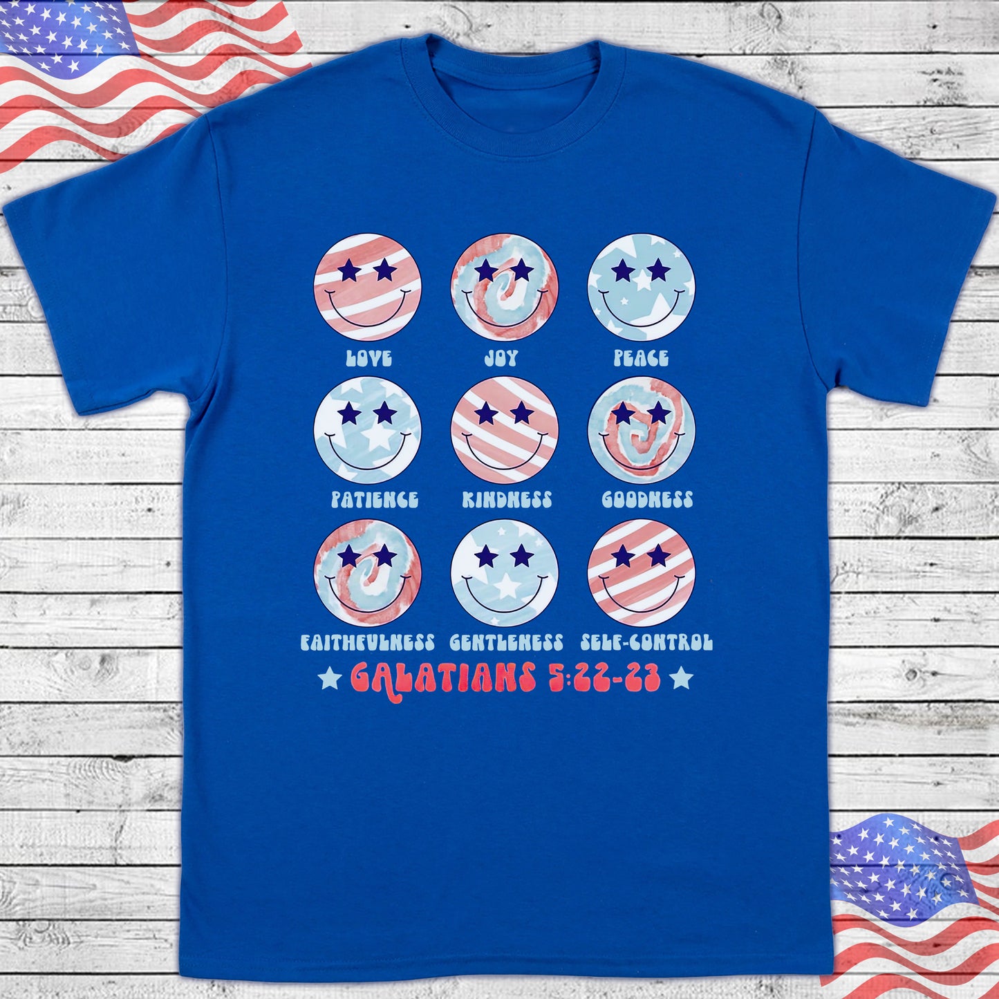 Retro USA Fruit of the Spirit T-shirt - USA Shirt - American Flag - Shirt For Women - Ciaocustom