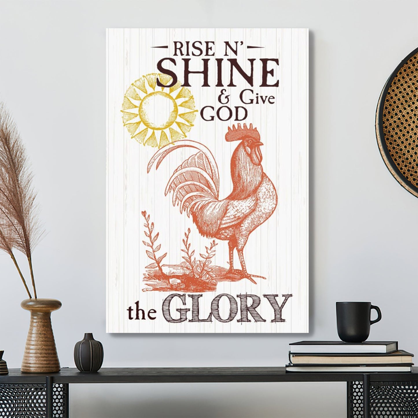 Bible Verse Canvas - Rise And Shine And Give God The Glory Canvas - Scripture Canvas Wall Art - Ciaocustom