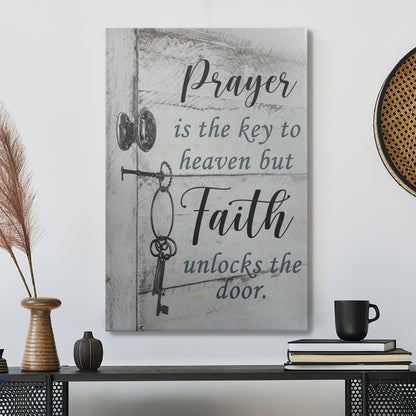 Christian Canvas Wall Art - Jesus - Pray Is The Key To Heaven Canvas - Bible Verse Canvas - Ciaocustom