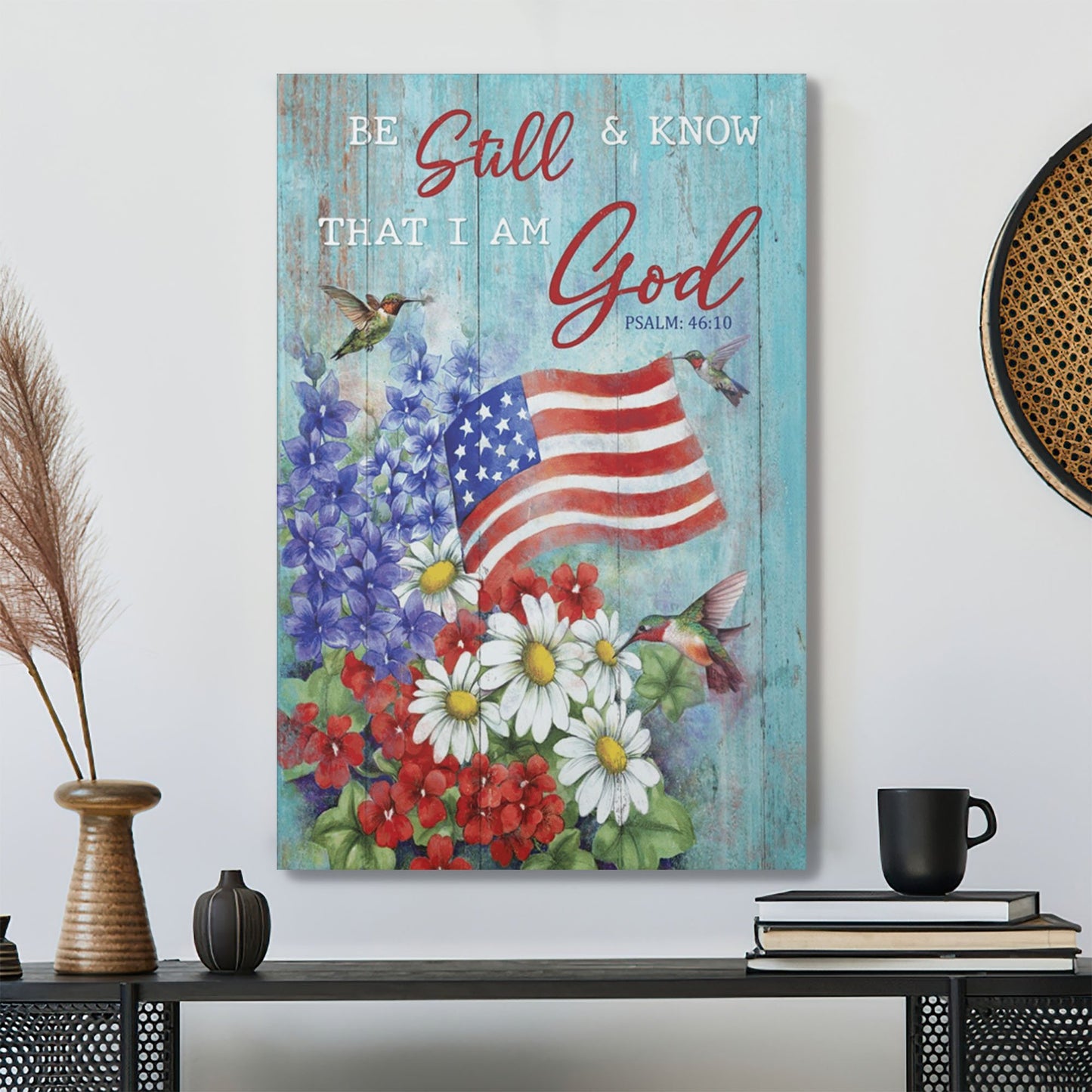 Christian Canvas Wall Art - Jesus - Be Still And Know That I Am God 1 Canvas - Bible Verse Canvas - Ciaocustom