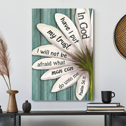 In God Have I Put My Trust Canvas Wall Art - Bible Verse Canvas - Scripture Canvas Wall Art - Ciaocustom