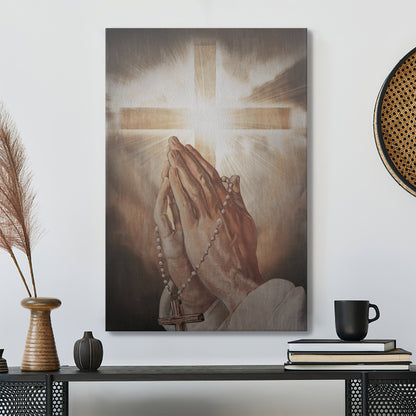 Christian Canvas Wall Art - Jesus - Pray And Believe Canvas - Bible Verse Canvas - Ciaocustom
