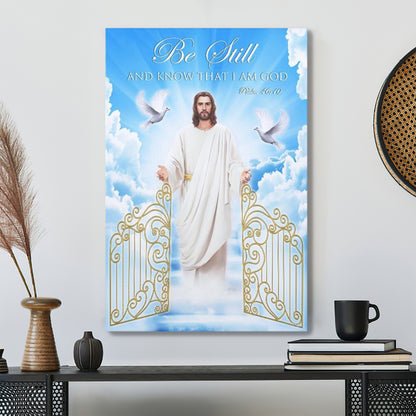 Bible Verse Canvas - Be Still And Know That I Am God - Ciaocustom