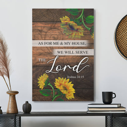 Bible Verse Canvas - As For Me And My House We Will Serve The Lord Joshua 2415 Canvas - Scripture Canvas Wall Art - Ciaocustom