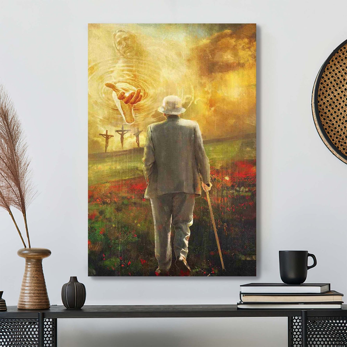 Christian Canvas Wall Art - Jesus And Old Man - To The Beautiful World Canvas - Bible Verse Canvas - Ciaocustom