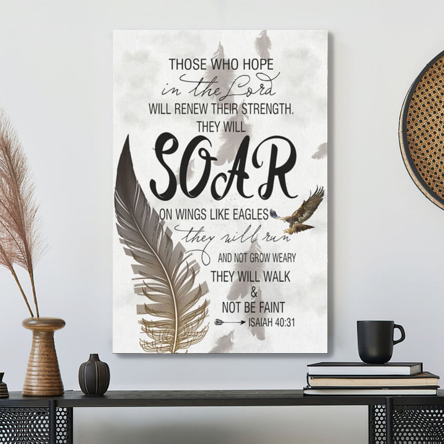 God Portrait Canvas Prints - Poster Printing - Wall Art - Those Who Hope In The Lord - Isaiah 40:31 - Bible Verse - Ciaocustom