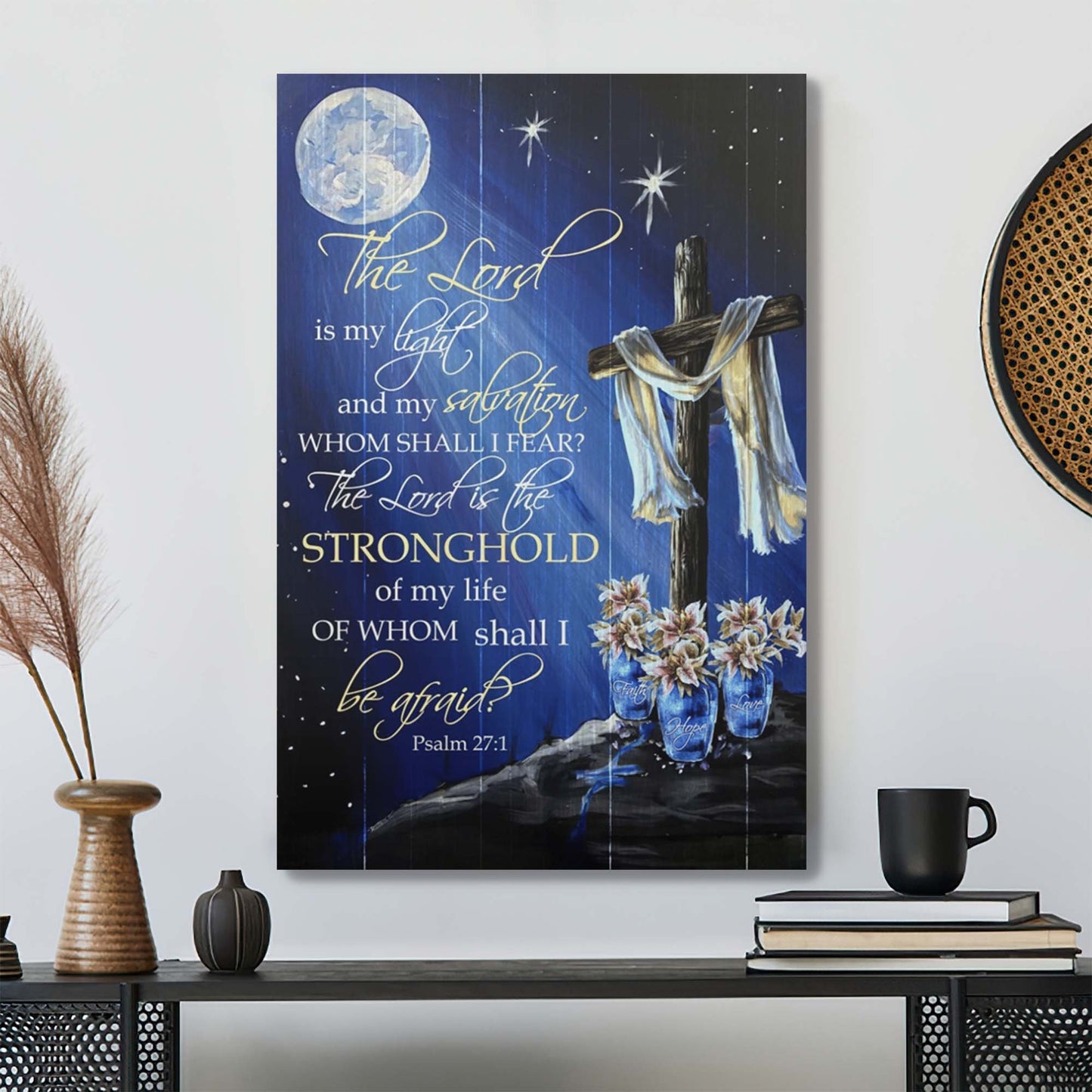 Christian Canvas Wall Art - Jesus - The Lord Is My Light My Savior And My Everything Canvas - Bible Verse Canvas - Ciaocustom