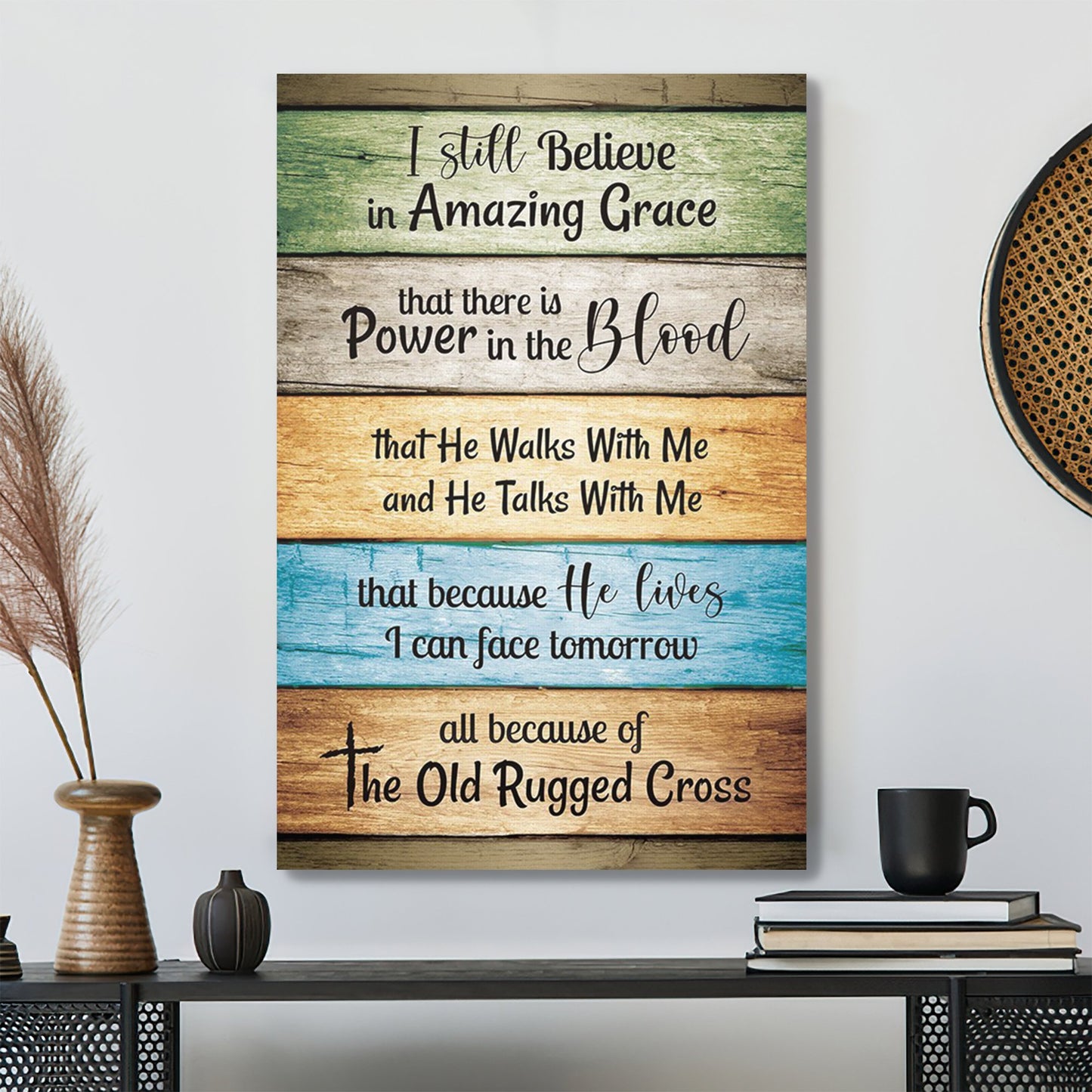 Christian Canvas Art - Believe In Amazing Grace - Meaningful Christian Canvas - Scripture Canvas - Ciaocustom
