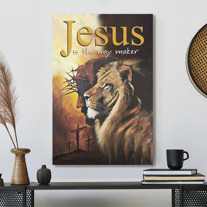 Jesus Is The Way Maker Canvas - Bible Verse Canvas - Scripture Canvas Wall Art - Ciaocustom